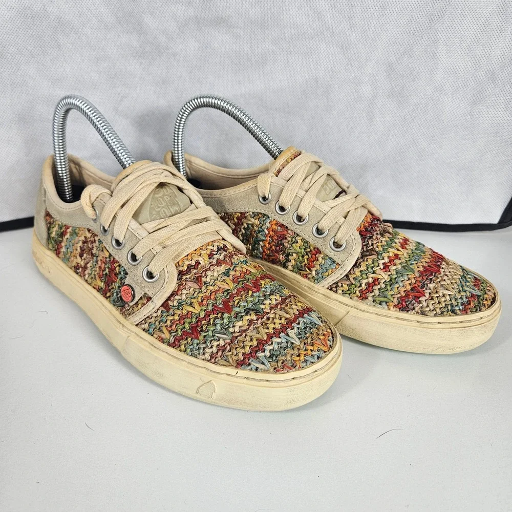Satorisan Heisei Fantasia Womens Multi Color Woven Low Top Sneakers Size 37‎